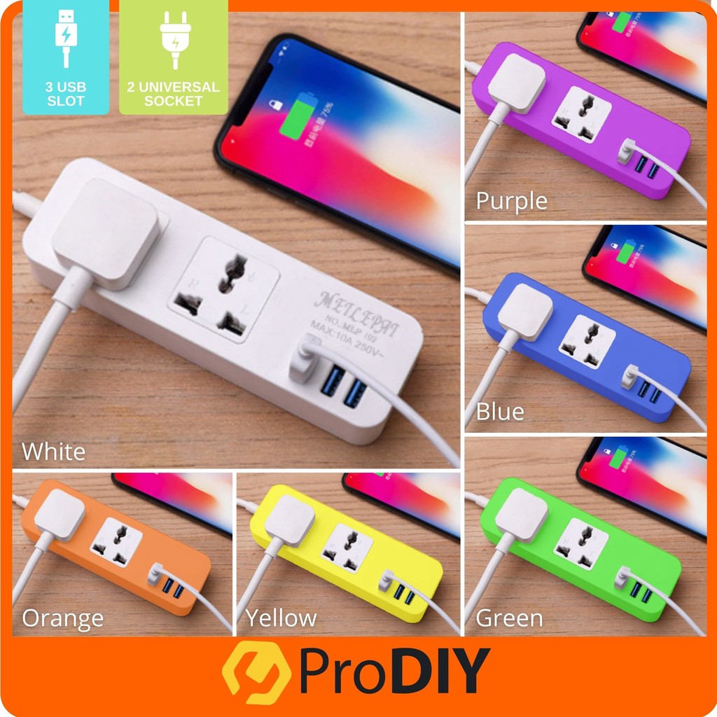 charger adapter Trailing Socket USB Power Extension USB Charger Port ...