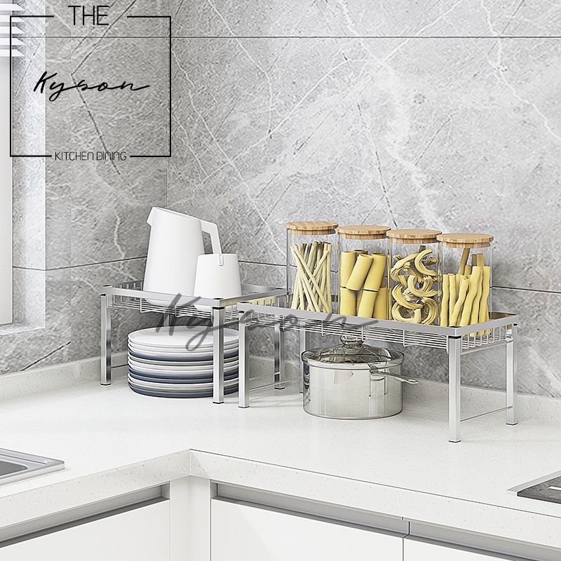 Kyson Kitchen 304 Stainless Steel Stackable Organizer Countertop ...