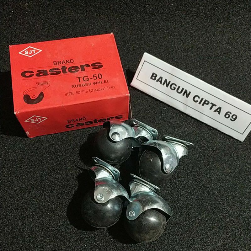 2 inch caster wheels / display case wheels / round rubber wheels per ...