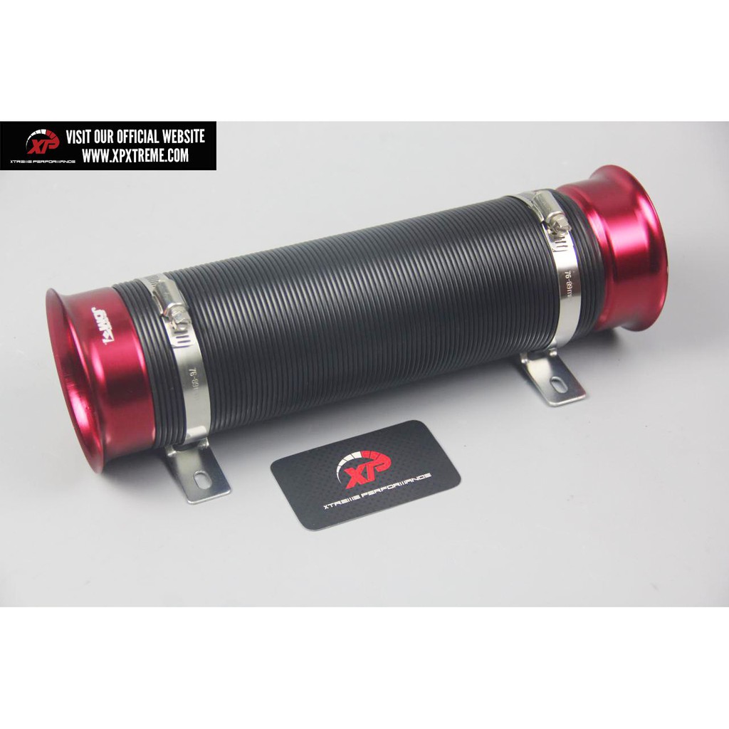ORIGINAL READY STOCK COLD AIR INTAKE FLEXIBLE JDM SPORT RED FLEXIBLE
