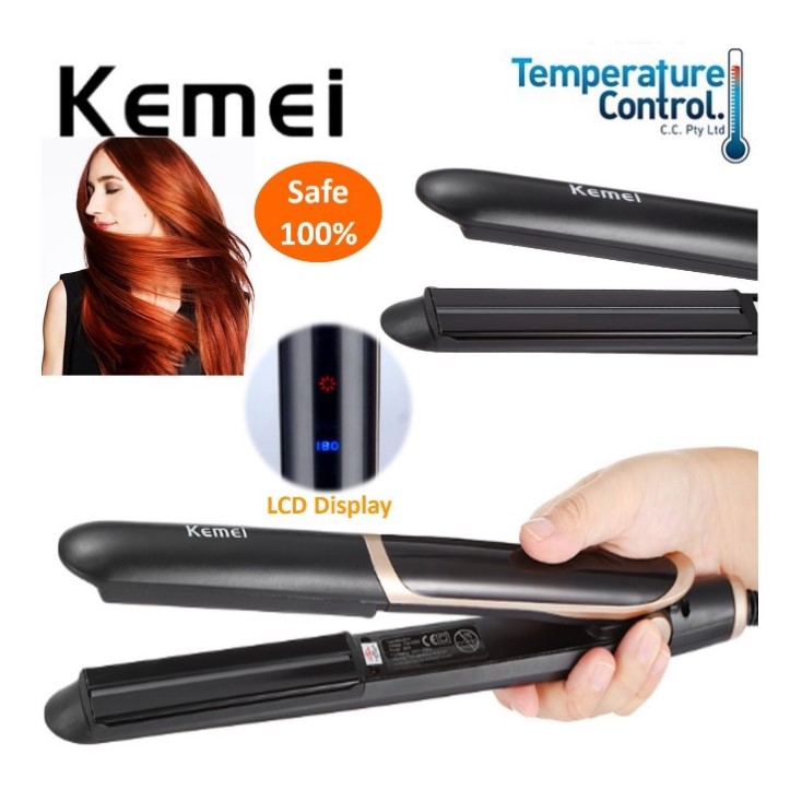 KEMEI KM2219 Hair Infrared Straightener Ceramic Thermostatic Coating