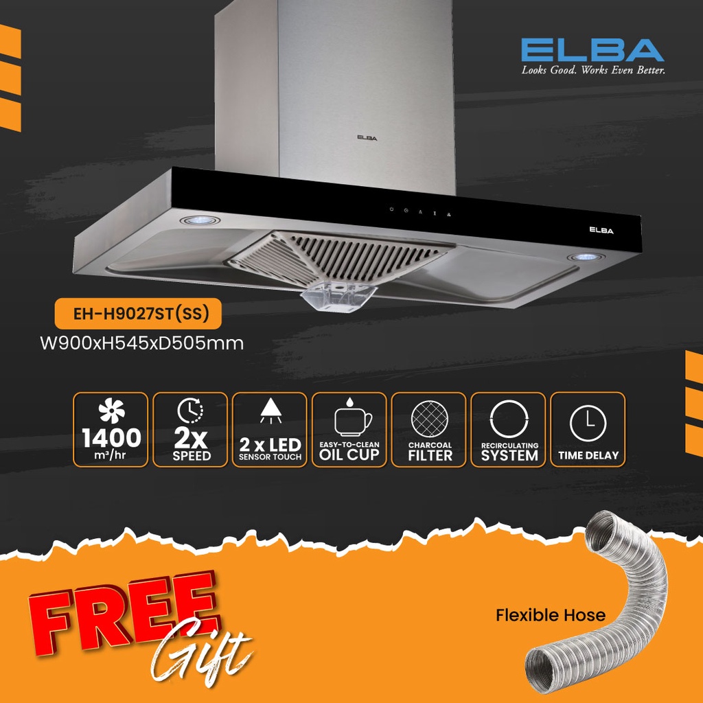 ELBA KITCHEN COOKER HOOD DESIGNER HOOD EHH9027ST(SS) Shopee Malaysia