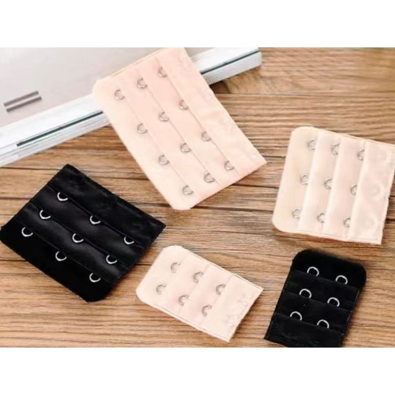 READY STOCK 】 ( 1 PCS ) Bra Extender Hook 3 Rows 2/3/4 Hooks Adjustable Bra Strap hook Bra