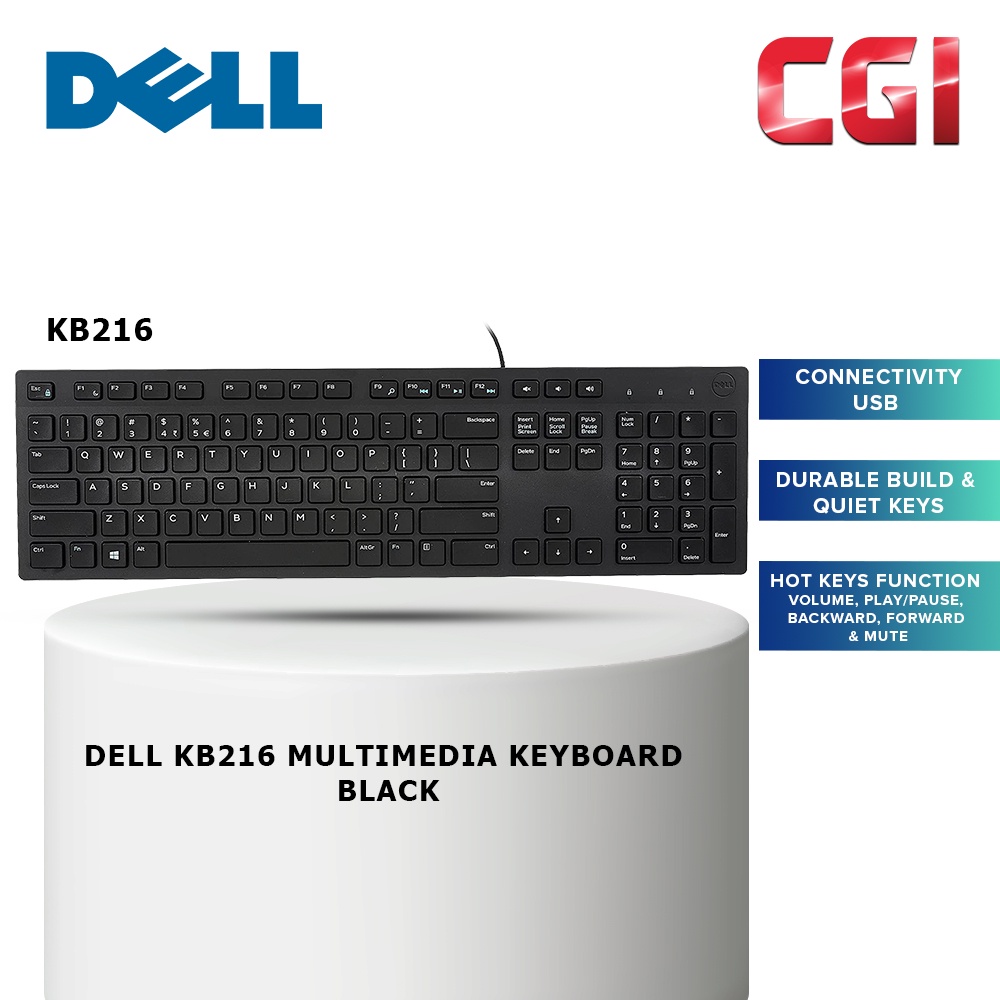 Dell KB216 Multimedia Keyboard USB Black | Shopee Malaysia