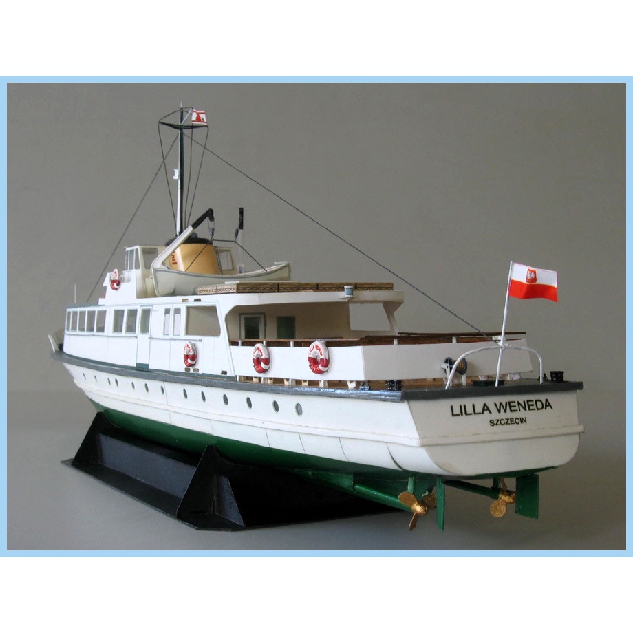 Paper model 1:100 Poland coast ferry night cruise cruise ship yacht ...