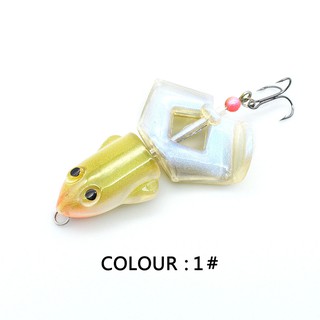 New Style Soft Fishing Lures Rubber Frog Lure With Rotating Tail 