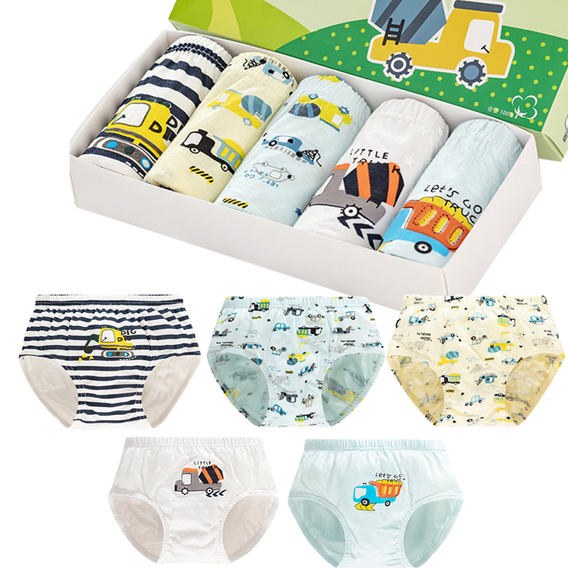 107/5000 【Ready Stock】5pcs Children's Briefs Cotton Breathable And ...