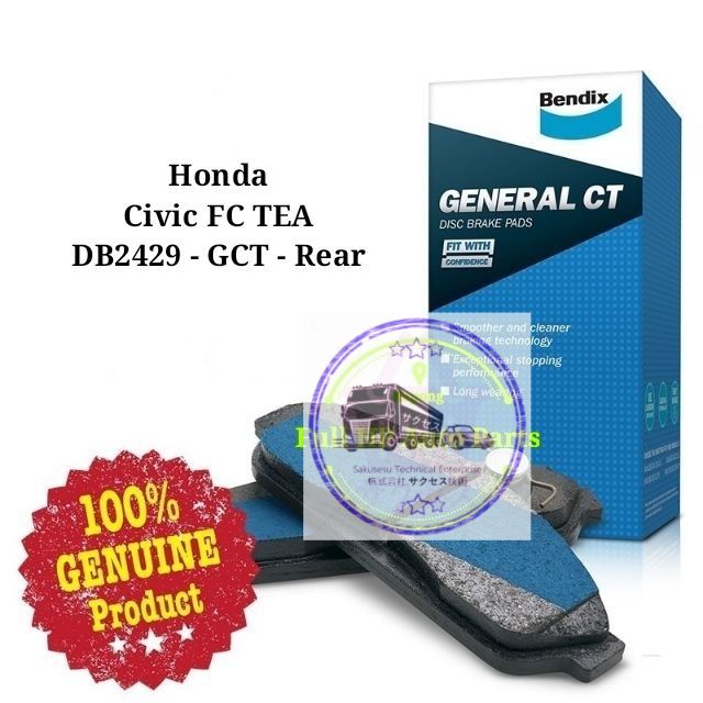 Original Bendix DB2429GCT Rear Brake Pad - Honda Civic FC TEA | Shopee ...