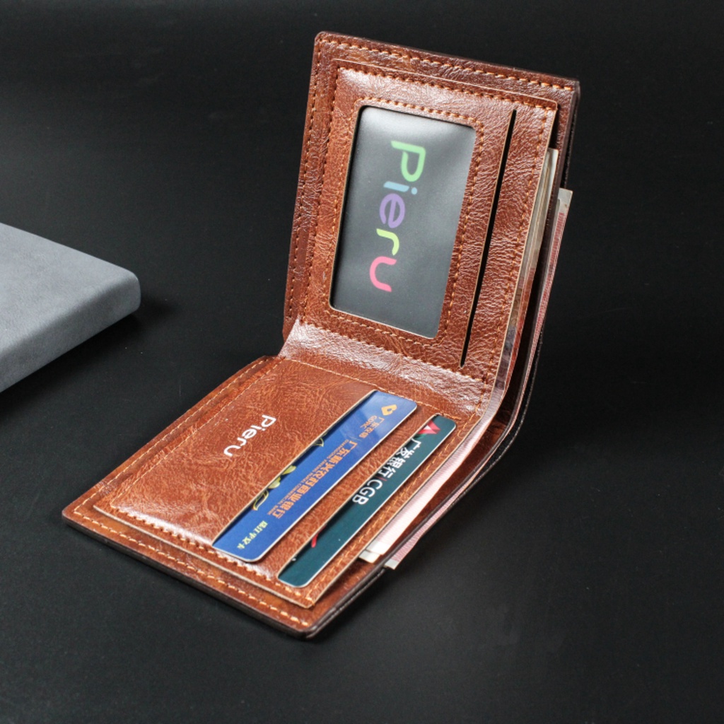 Dompet lelaki pendek dompet klip bil beg kad beg duit lelaki lipat ...