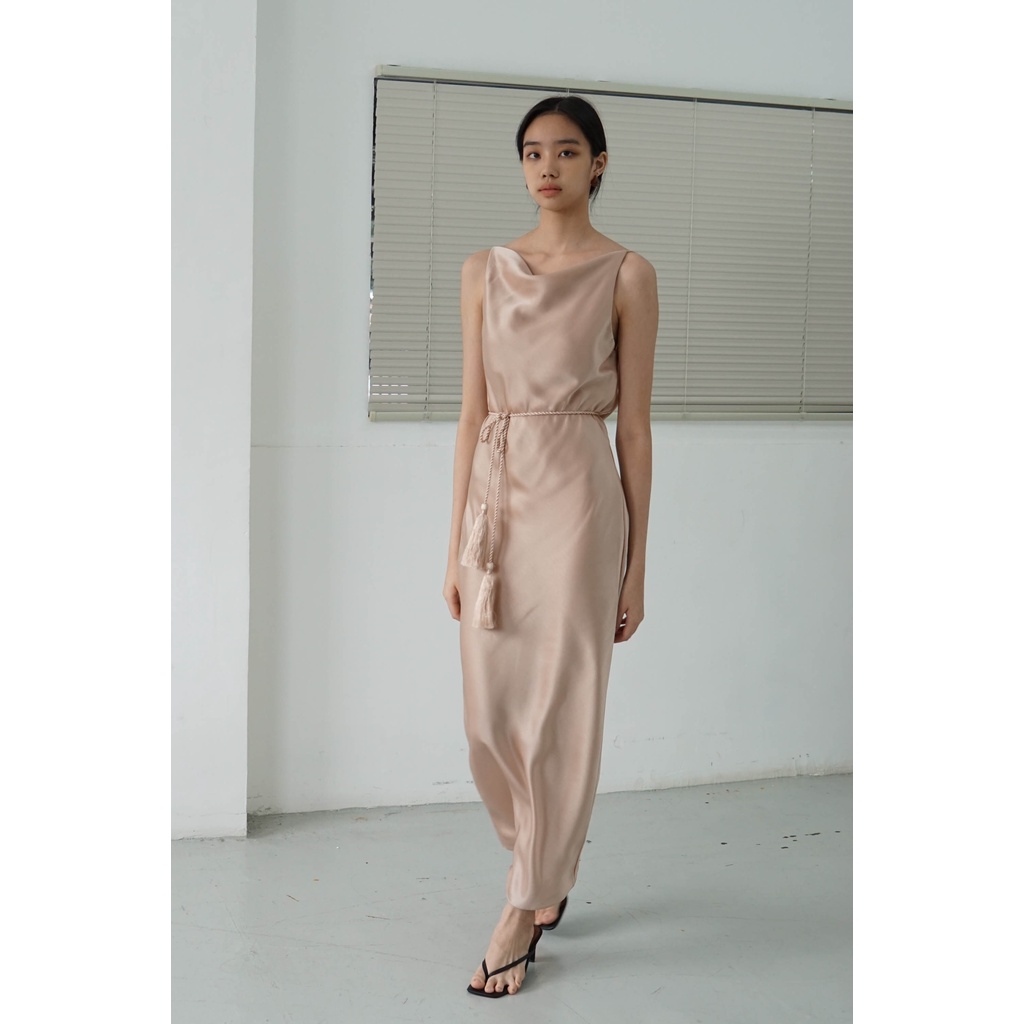 PAFON Esme Dress Dress Woman Maxi Dress Sleeveless Dress Champagne ...