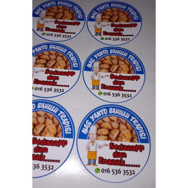 Stiker label 7cm sticker print produk | Shopee Malaysia
