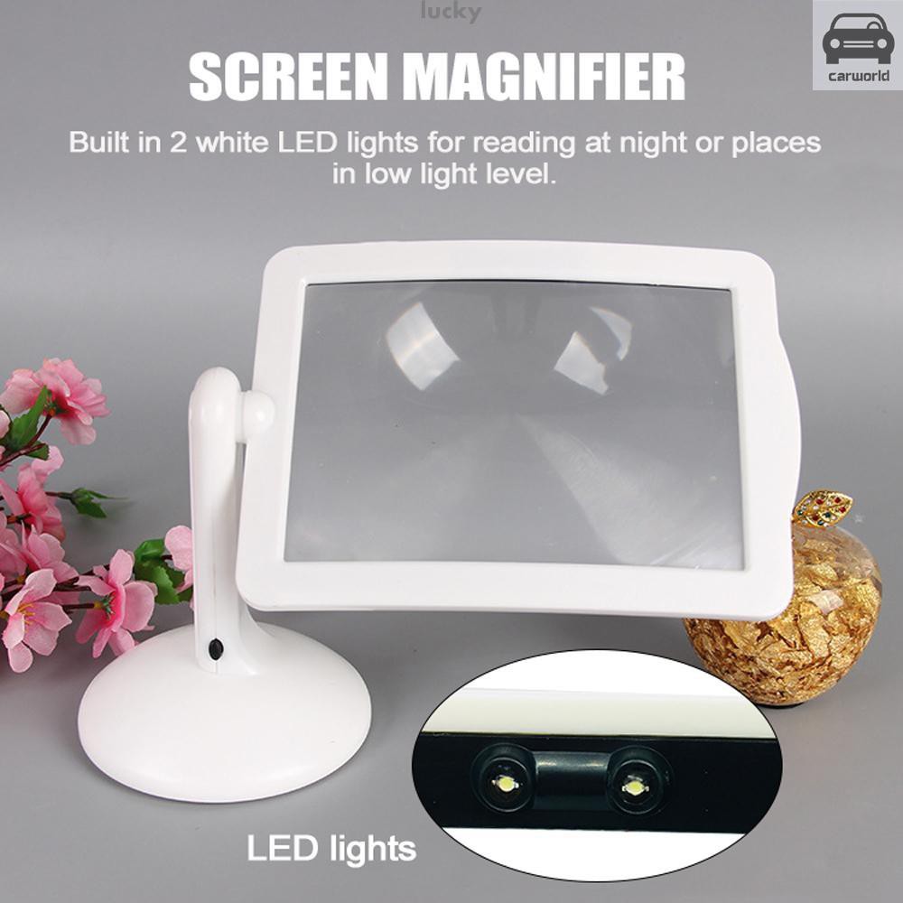 lucky10001Screen amplifier desktop magnifying glass with lamp led light ...