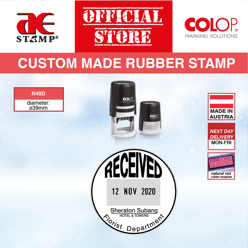Cop Tarikh Bulat COLOP Custom Made | Cop Nama & Tarikh | Cop Tarikh Pra ...