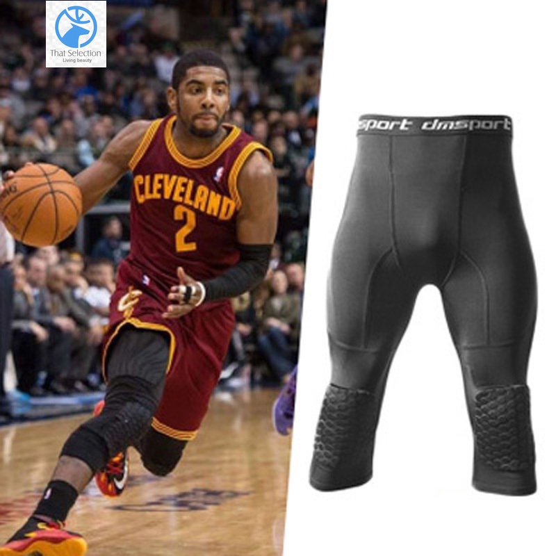 Men Anti-Collision Basketball - 3/4 Leggings With Knee Pads