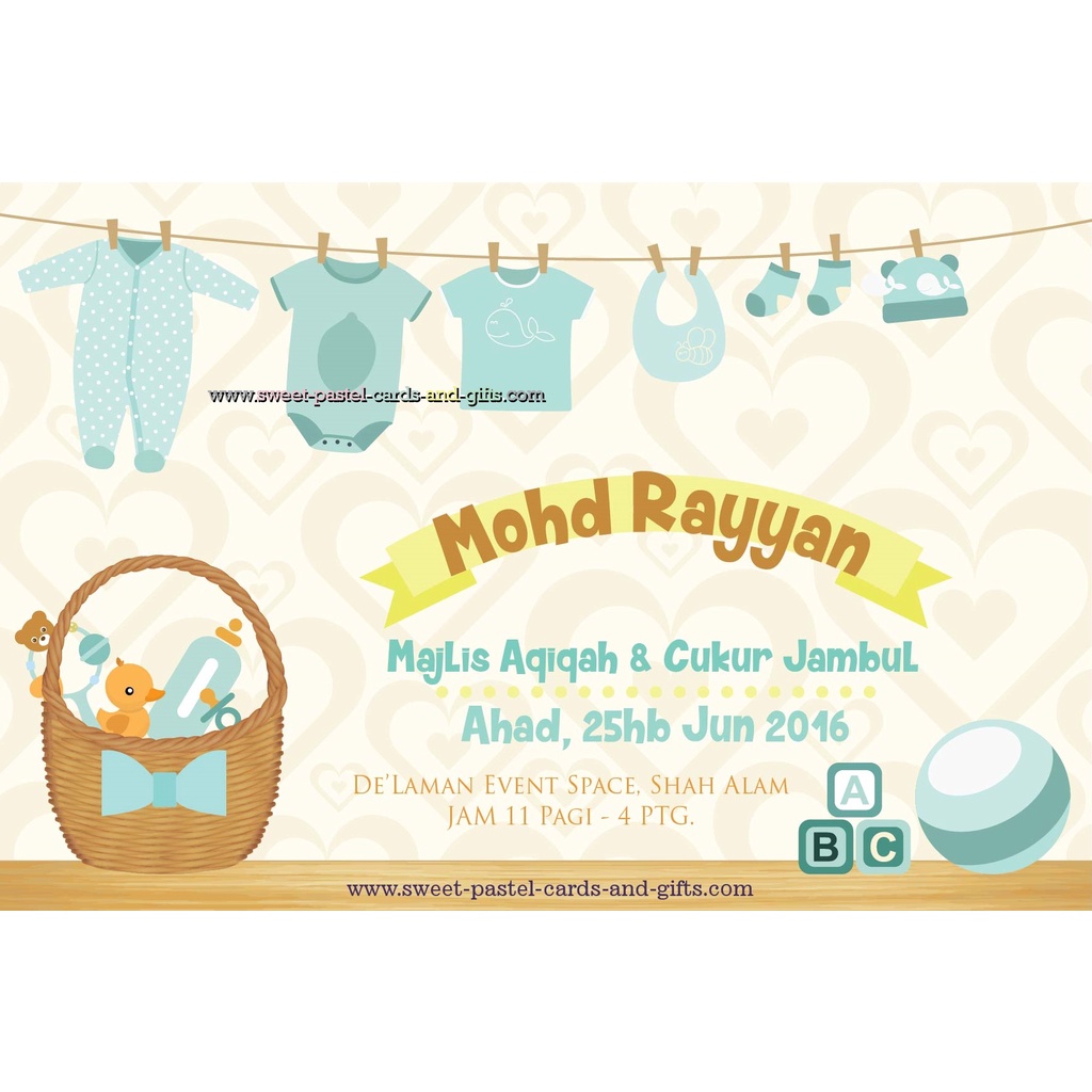 Welcome Board untuk Majlis Aqiqah/Kesyukuran/Cukur Jambul (Ikut Design ...