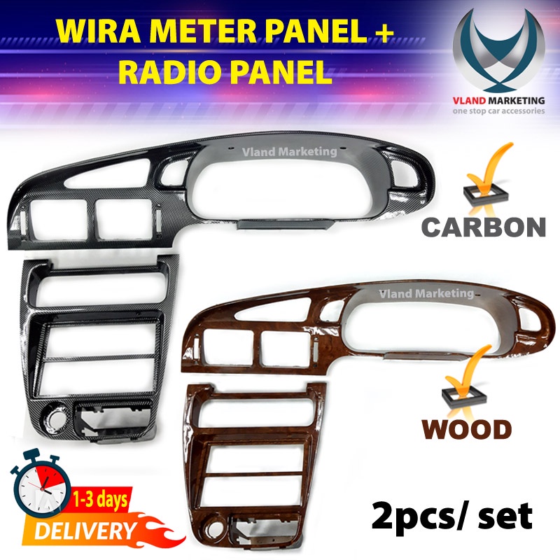 Car Spare Parts Proton WIRA Satria METER PANEL + RADIO PANEL (CARBON ...