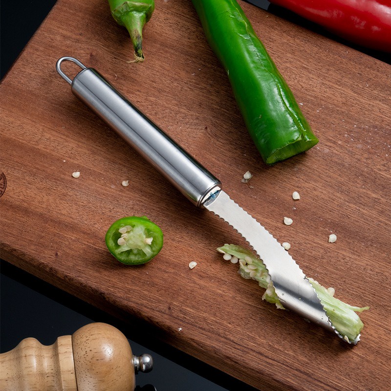 Stainless Steel Pepper seed remover, Bell Pepper Corer Tool Remover