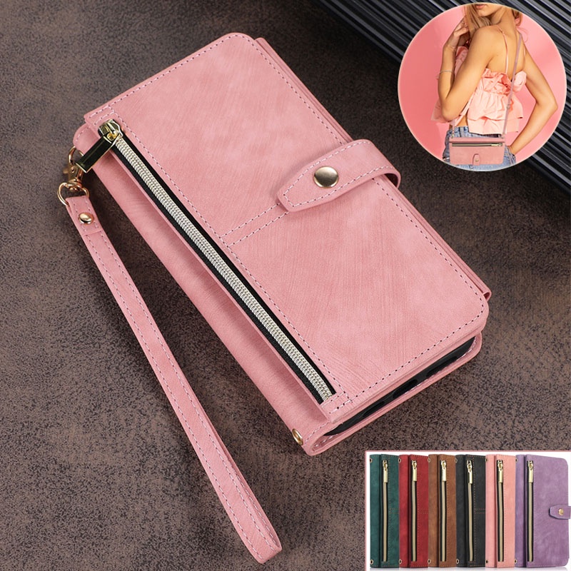 High Quality Leather Case For iPhone 12 13 Pro Max mini XR Zipper