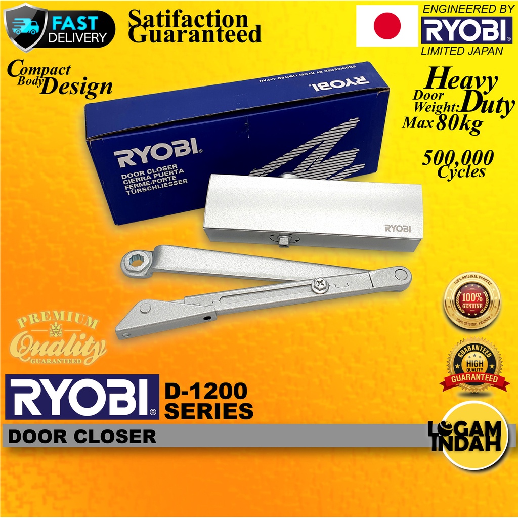 RYOBI D1200 SERIES SLIM DESIGN DOOR CLOSER Shopee Malaysia