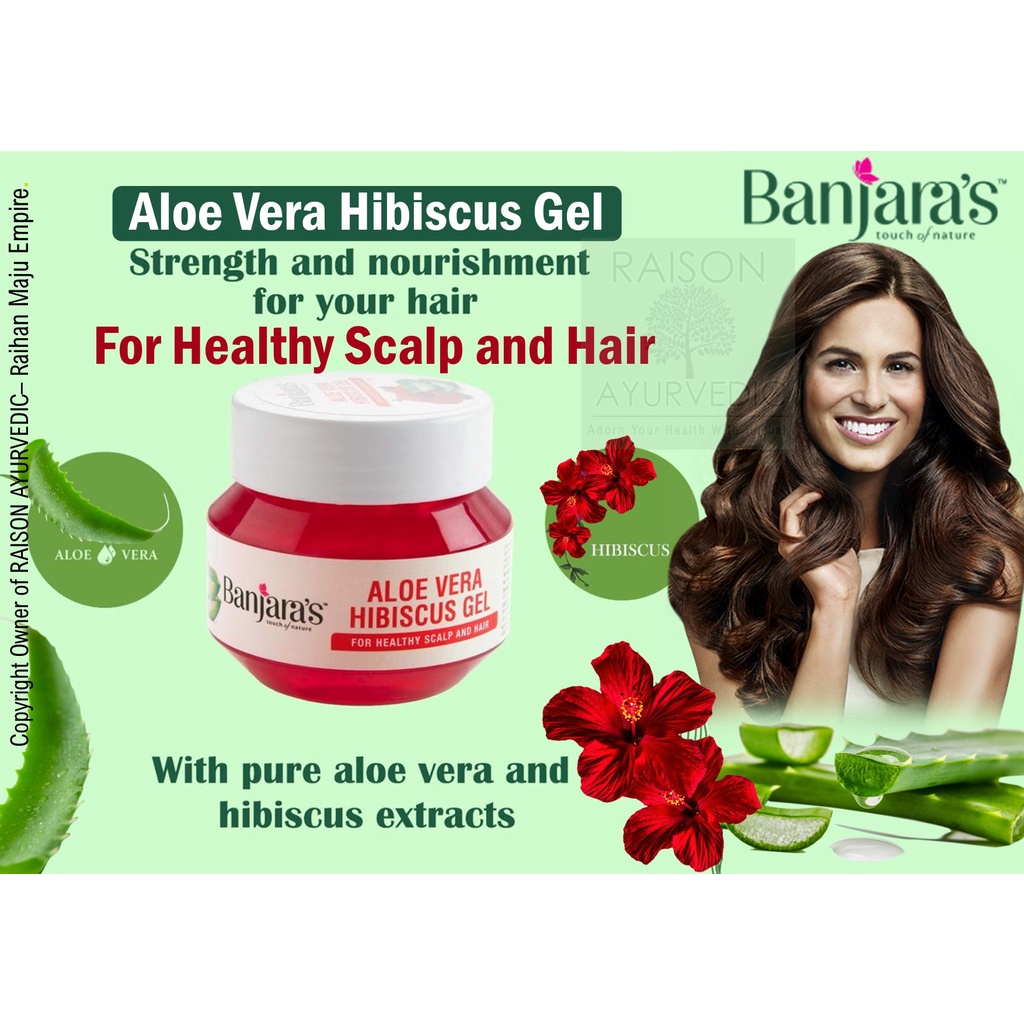 Banjara's Aloe Vera Hibiscus Gel 100gm for Healthy Scalp and Hair