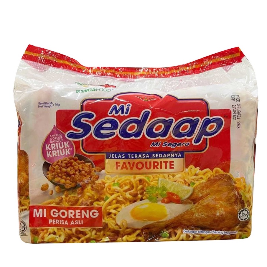 Mi Sedaap Fried Noodle Original Flavour 5 X 91g Shopee Malaysia