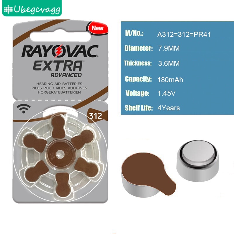 Sale Hearing Aid Batteries 60 Pcs1 Box Rayovac Extra Extra A312312pr41 Zinc Air Batterie 1 9870