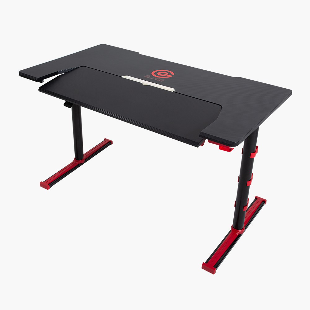 Height Adjustable PC Gaming Desk with Integrated Keyboard Tray, RGB