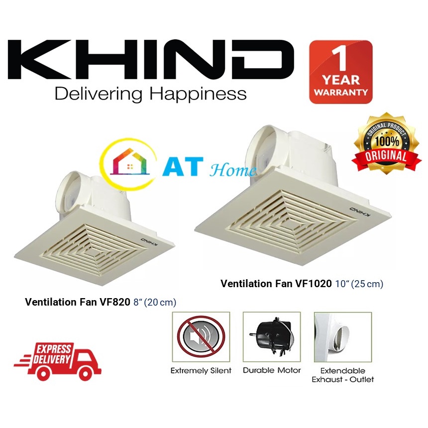 Khind Original Ceiling Mount Ventilation fan 8" VF820 / Khind 10