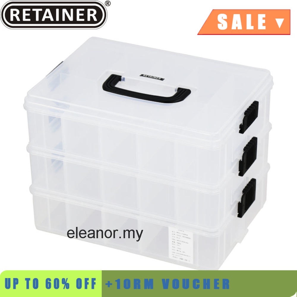 Ruimeituo three-layer transparent combined superposition part box ...