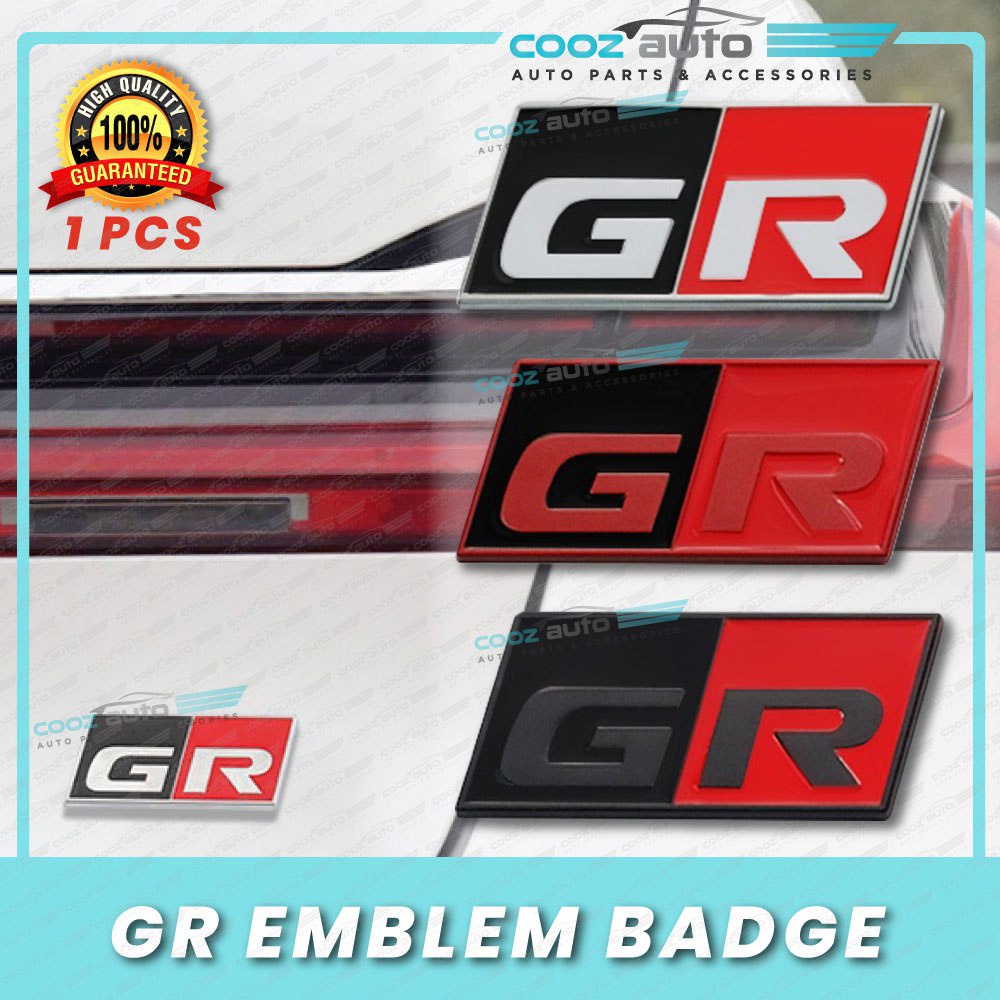Universal Car GR Racing Sport Logo Emblem Badge Decal Front Hood Grille ...
