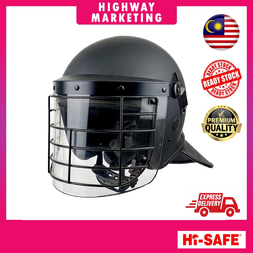 Hi-Safe Anti Riot Helmet with Mesh | Shopee Malaysia