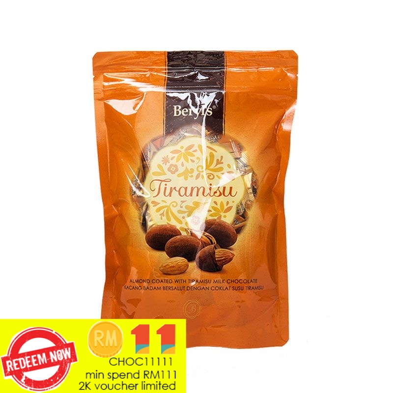 Beryl's Tiramisu Almond Milk Chocolate 300g (Made in Malaysia) Shopee