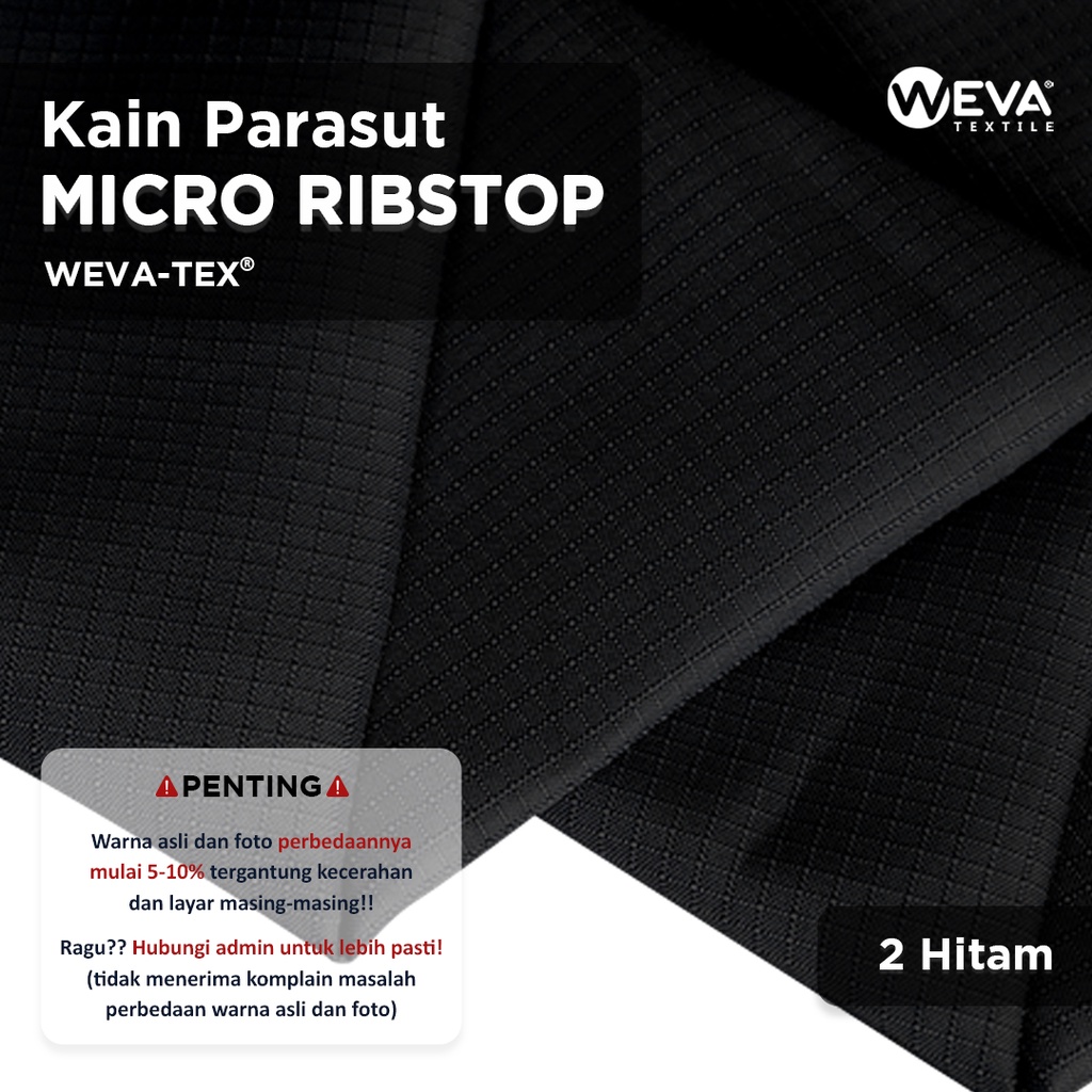 Micro Ribstop Fabric Material, Black Waterproof Parachute Jacket Fabric ...
