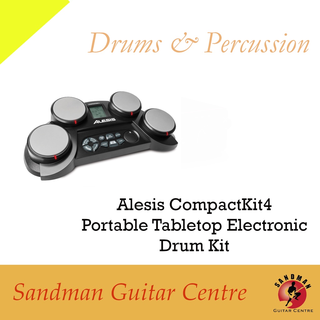 Alesis CompactKit 4 Portable Tabletop Electronic Drum Kit Shopee