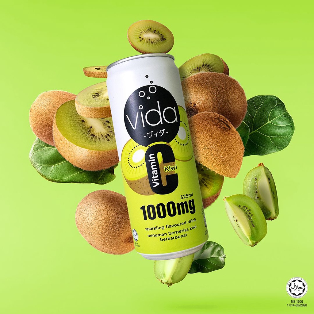 Vida Vitamin C Kiwi Sparkling Flavoured Drink 325ML Shopee Malaysia