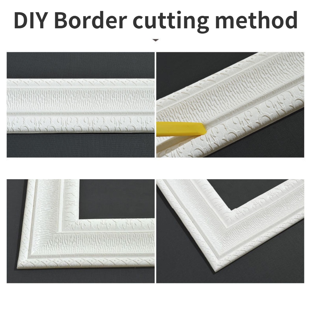 2.3m 3D border wallpaper foam wall skirting wall border self adhesive ...