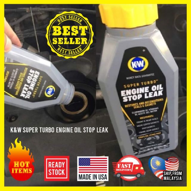 K&W SUPER TURBO ENGINE OIL STOP LEAK SUPER TURBO 443ML RESTORE AND