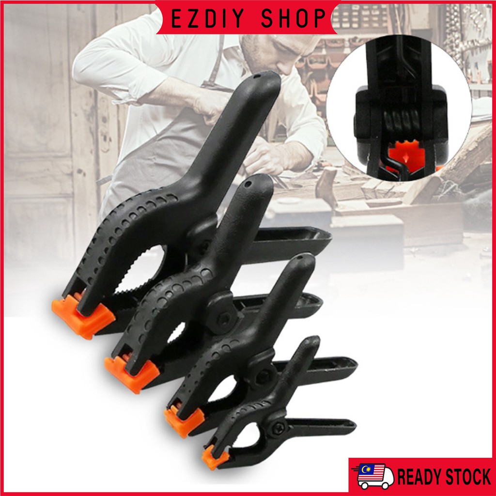 Woodworking Spring Clamp Plastic Nylon Quick Grip DIY Wood PVC Fixed ...