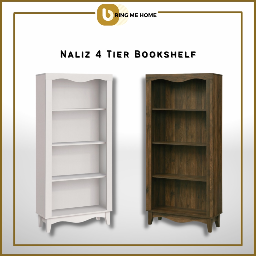 NALIS 4 Tier Book Rack Bookshelf Book Shelf Rack Bookcase Display ...