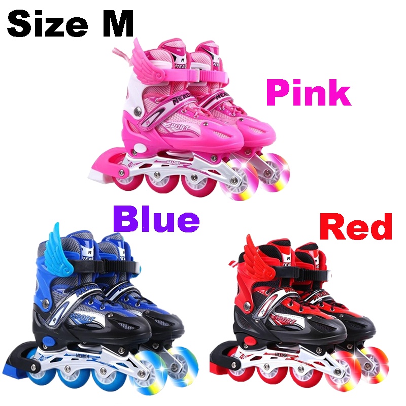 **Free Bag** 2 In 1 Adjustable Tri-Wheels Kids Inline Skates Roller ...