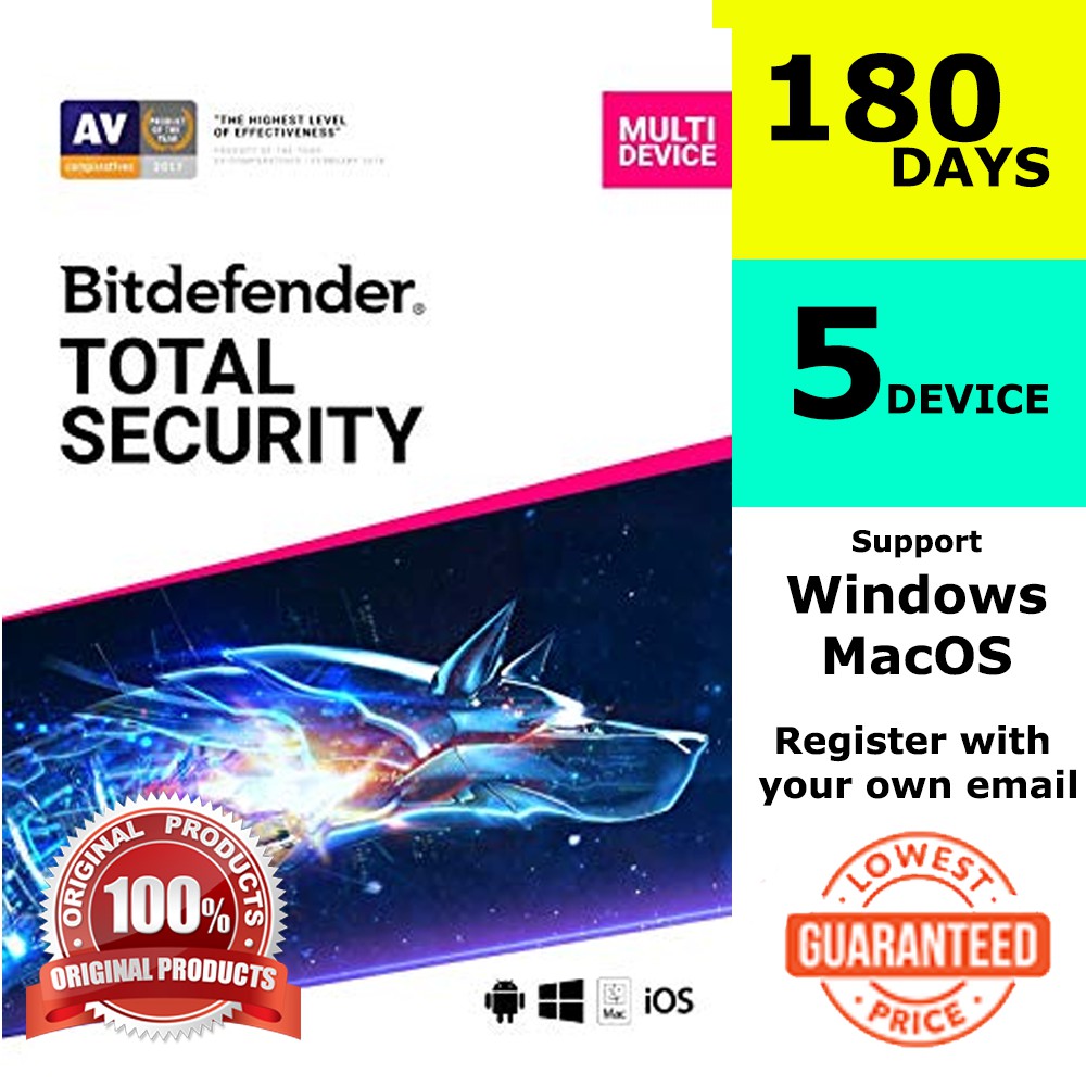 BitDefender Total Security 2024 (Android iOS Windows Mac) Genuine License Shopee Malaysia