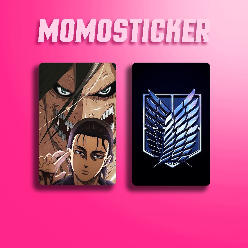 ATTACK ON TITAN - ANIME - TOUCH N GO STICKER - CARD STICKER - BANK CARD ...