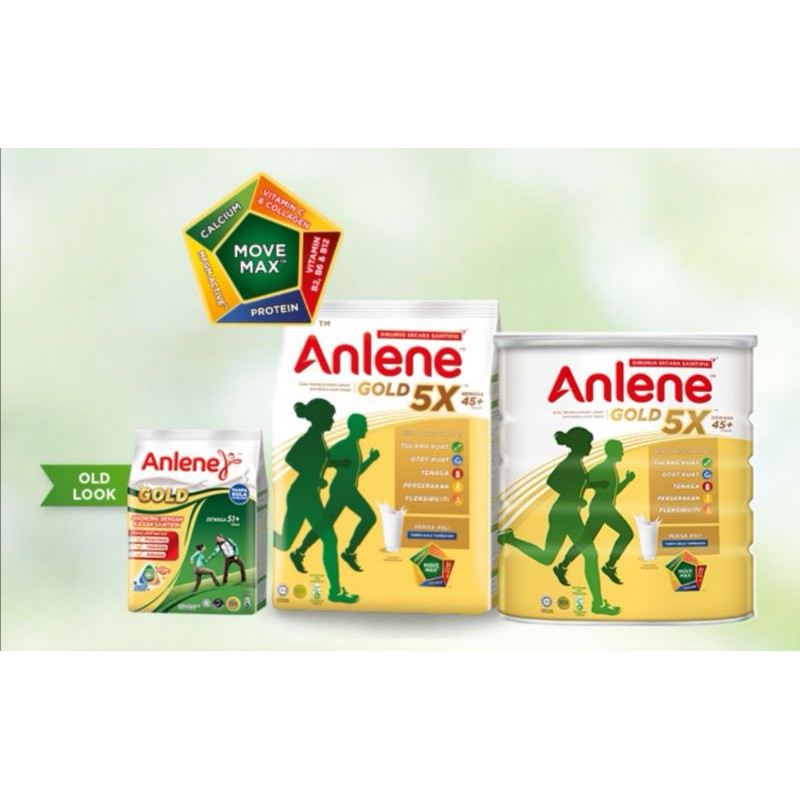 Lait En Poudre Anlene Gold 5X 1kg Pour Adultes 45+ - Os Plus Forts