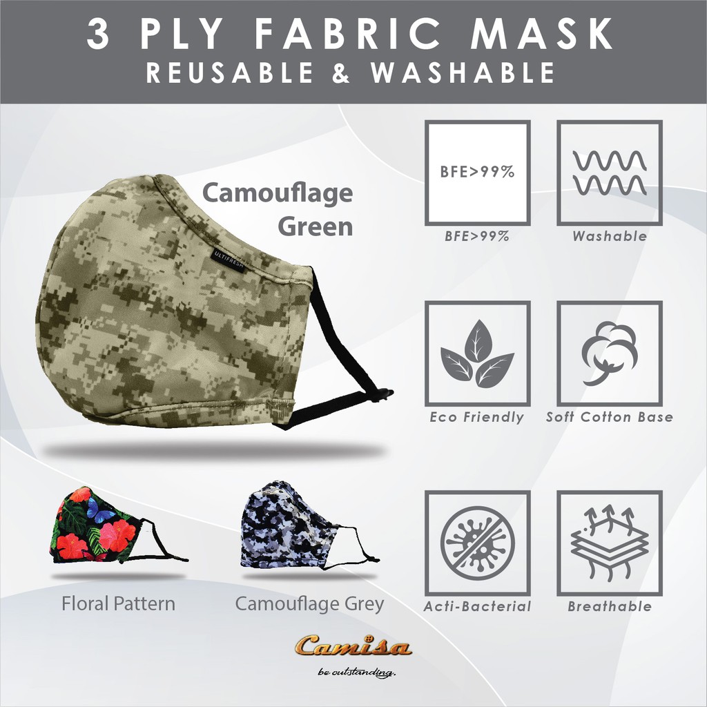 (ADULT) Anti Microbial Face Mask + Virus Filter Sheet BFE99 Anti