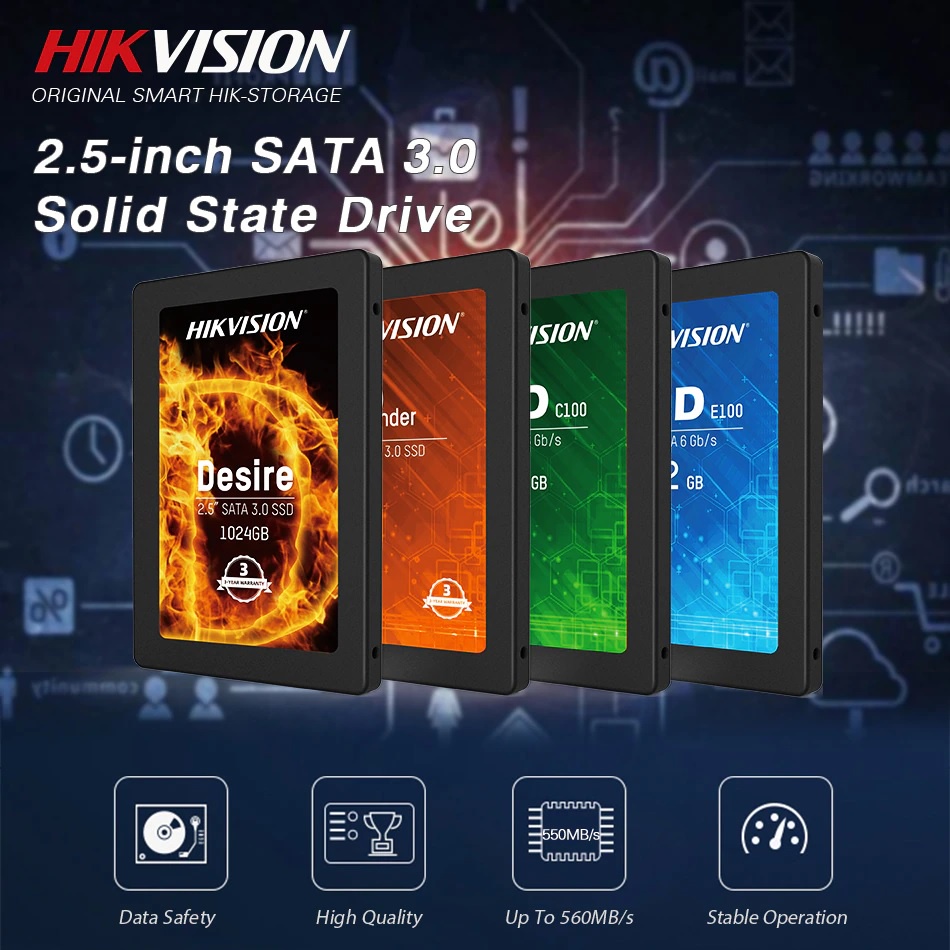 HIKVISION 512GB Internal E100 Solid State Drive (SSD)