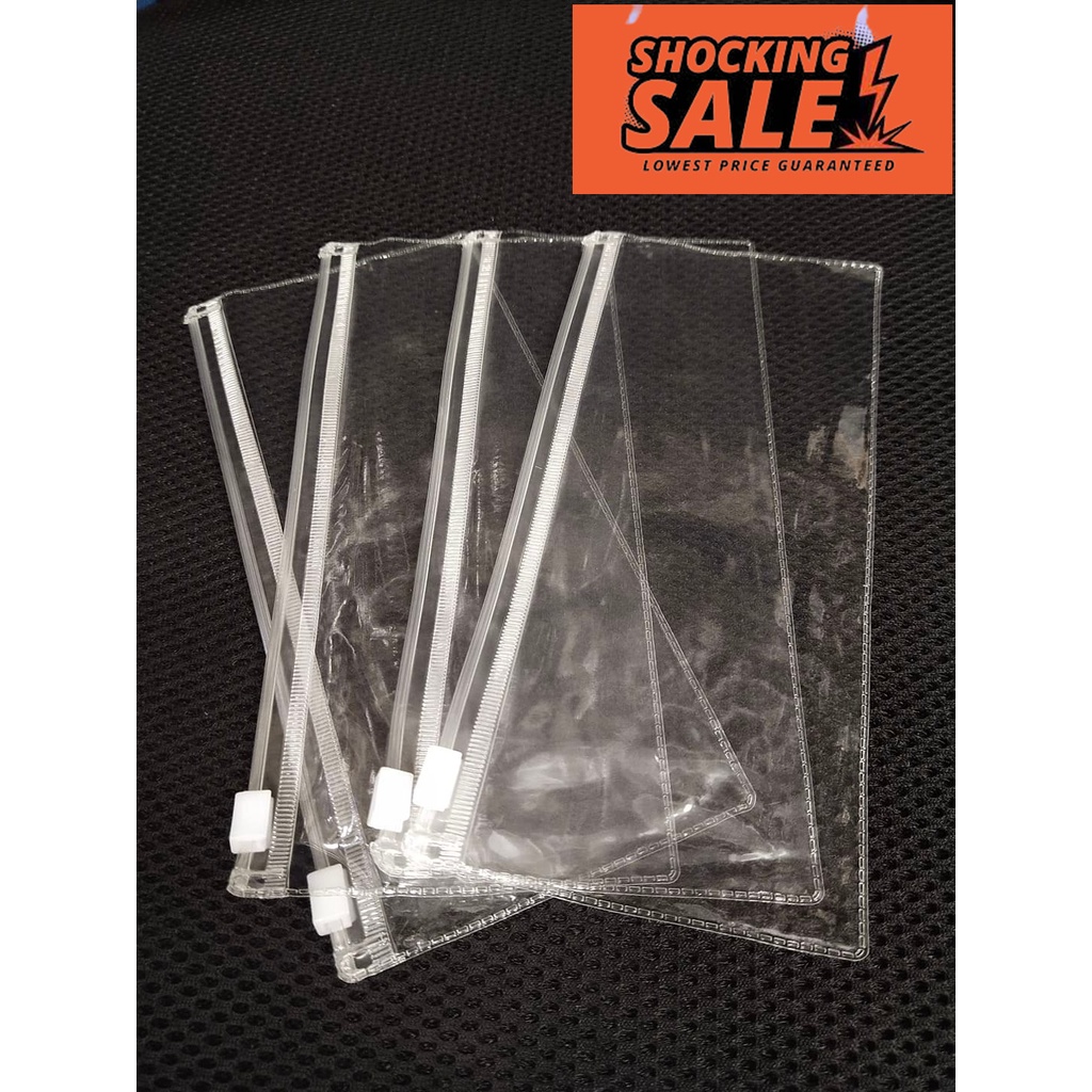 ⚡️SHOCKING SALE⚡️ TRANSPARENT STATIONERY BAG FILE CLEAR PENCIL BOX CASE ...