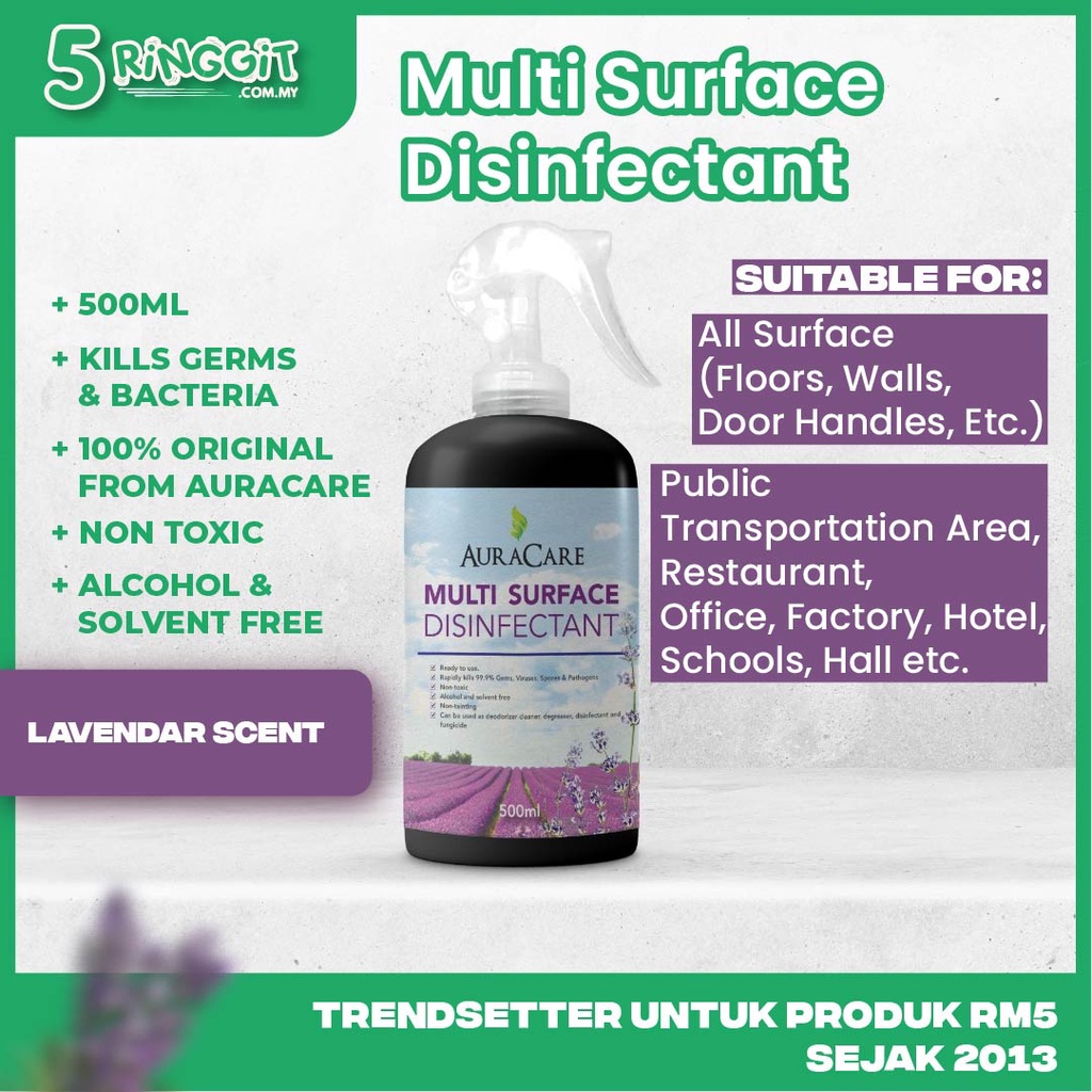 Multi Surface Disinfectant Spray 500ML Auracare Fogging Liquid