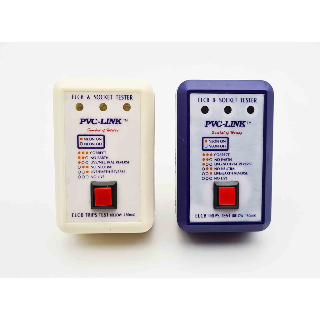 ELCB & SOCKET TESTER 13A 3PIN PLUG IN (BELOW 150mA)