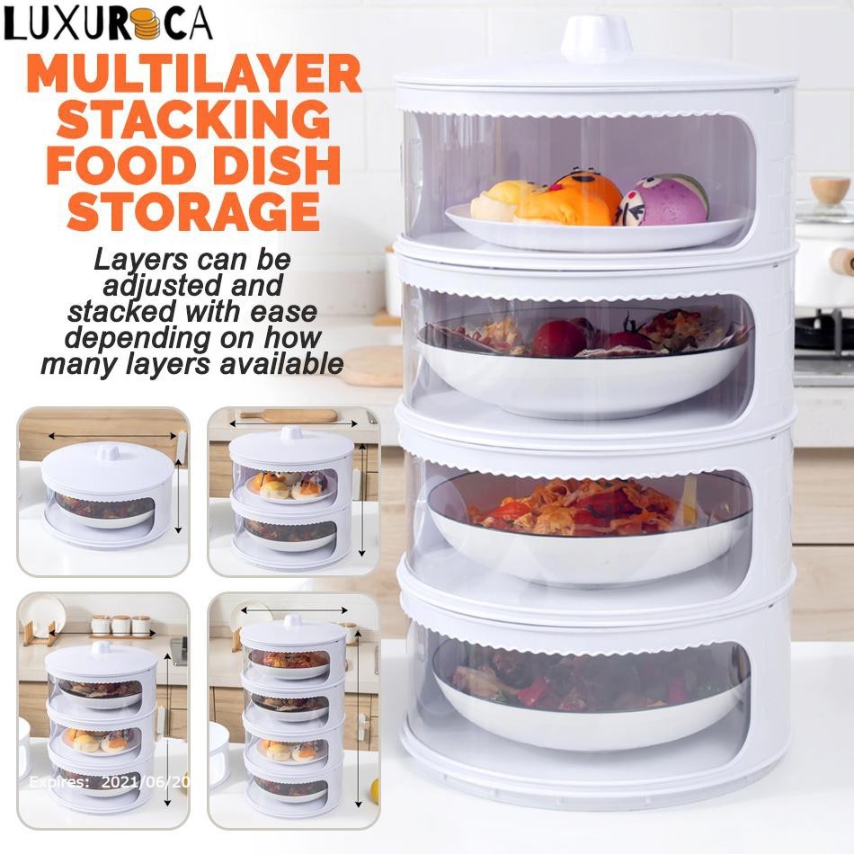 【Ready Stock】Food cover Transparent Stackable Insulation Cover ...