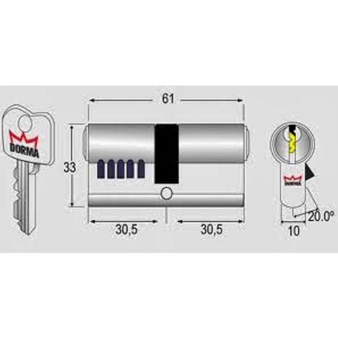 91 Pc Dorma Cylinder Lock Dorma Us 10 Patch Fittings Cylinder Lock